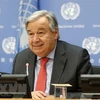 Tổng Thư ký Liên hợp quốc Antonio Guterres phát biểu tại cuộc họp báo ở New York, Mỹ. (Nguồn: THX/TTXVN)