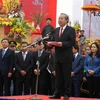 Phó Thủ tướng Thường trực Trương Hòa Bình phát biểu tại lễ hội. (Nguồn: Thanh Tùng/TTXVN)