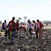 Hiện trường vụ rơi máy bay của hãng hàng không Ethiopian Airlines, gần Bishoftu, Ethiopia, ngày 10/3/2019. (Nguồn: Diaspora Messenger)