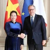 Chủ tịch Quốc hội Nguyễn Thị Kim Ngân và Chủ tịch Hạ viện Pháp Richard Ferrand. (Nguồn: Trọng Đức/TTXVN)