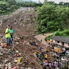 Hiện trường vụ sạt lở đất tại Colombia. (Nguồn: The Japan Times)