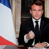 Tổng thống Pháp Emmanuel Macron phát biểu trên truyền hình quốc gia ngày 16/4/2019. (Ảnh: AFP/TTXVN)