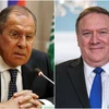 Ngoại trưởng Nga Sergei Lavrov (trái) và người đồng cấp Mỹ Mike Pompeo. (Nguồn: The Straits Times)