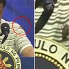 Khoảnh khắc Tổng thống Philippines Rodrigo Duterte bị gián bò lên người. (Nguồn: New York Post)