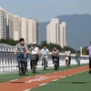 Con đường dành riêng cho xe đạp tại Trung Quốc. (Nguồn: Portugues News)