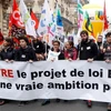 Biểu tình phản đối vụ rò rỉ đề thi tại Pháp. (Nguồn: Saudi Gazette)