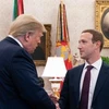 Tổng thống Mỹ Donald Trump (trái) và CEO Facebook Mark Zuckerberg. (Nguồn: CBS)