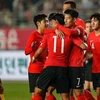 Đội tuyển Hàn Quốc (áo đỏ) đã tới Bình Nhưỡng để chuẩn bị cho trận gặp Triều Tiên. (Nguồn: Fox Sports)