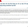 Thông cáo báo chí của Bộ Công an (Ảnh chụp màn hình)