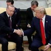 Tổng thống Thổ Nhĩ Kỳ Recep Tayyip Erdogan (trái) và người đồng cấp Mỹ Donald Trump tại Nhà Trắng. (Nguồn: The Star))