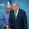 Thủ tướng Israel Benjamin Netanyahu (trước) và Chủ tịch Ủy ban Trung ương đảng Likud Haim Katz. (Nguồn: Israel National News)