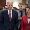 Cựu Phó Tổng thống Mỹ Joe Biden và Chủ tịch Hạ viện Mỹ Nancy Pelosi. (Ảnh: Politico)