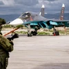 Không quân Nga tại căn cứ Hmeymim ở tỉnh Latakia, Syria. (Ảnh: South Front)