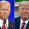 Tổng thống Mỹ Donald Trump (phải) và ứng viên tranh cử Tổng thống của đảng Dân chủ Joe Biden. (Nguồn: AFP/TTXVN)