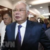 Cựu Thủ tướng Malaysia Najib Razak tới Tòa án Tối cao Kuala Lumpur. (Ảnh: AFP/TTXVN)