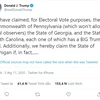 Ông Donald Trump cáo buộc công tác kiểm phiếu có khuất tất trên Twitter. (Ảnh: Twitter)