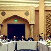 Ảnh tư liệu: Các nhà đàm phán của Chính phủ Afghanistan thảo luận trước cuộc gặp với phái đoàn Taliban ở thủ đô Doha, Qatar ngày 12/9/2020. (Ảnh: AFP/TTXVN)