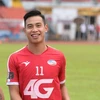 Tiền đạo Nguyễn Việt Phong tại câu lạc bộ Viettel. (Ảnh: FBNV)
