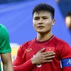Tiền vệ Quang Hải hài lòng với kết quả hoà của U23 Việt Nam trước đối thủ U23 UAE ở vòng chung kết U23 châu Á 2020. (Ảnh: Nguyên An/Vietnam+)