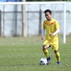 Tiền vệ Triệu Việt Hưng lần đầu tiên cảm nhận sự hồi hộp với công nghệ VAR trong trận đấu tại vòng chung kết U23 châu Á 2020. (Ảnh: Nguyên An/Vietnam+)