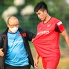 Huấn luyện viên Park Hang-seo và trợ lý Kim Han-yoon sẽ dẫn dắt U21 Việt Nam dự giải giao hữu Toulou tại Pháp. (Ảnh: Hiển Nguyễn/Vietnam+) 