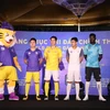 Hà Nội FC công bố mẫu áo thi đấu ở mùa giải 2021. (Ảnh: Hiển Nguyễn/Vietnam+) 