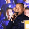 Huấn luyện viên trưởng Hà Nội FC, ông Chu Đình Nghiêm đánh giá cao đối thủ Hoàng Anh Gia Lai. (Ảnh: Hiển Nguyễn/Vietnam+) 