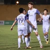 Hà Nội FC thắng 4-0 Quảng Ninh bằng đội hình vắng nhiều trụ cột. (Ảnh: PV/Vietnam+) 