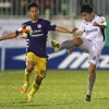 Hoàng Anh Gia Lai thua Hà NộI FC ở cả hai lần đối đầu vào mùa giải trước. (Ảnh: VPF) 