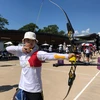 Vận động viên Ánh Nguyệt đại diện cho Việt Nam ở môn bắn cung tại Olympic Tokyo 2020. (Ảnh: Đoàn thể thao Việt Nam) 