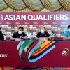Huấn luyện viên Park Hang-seo dự họp báo trước trận Việt Nam-Australia.