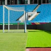Mặt cỏ tại sân vận động Mỹ Đình xanh mượt sau khi được cải tạo. (Ảnh: PV/Vietnam+) 