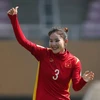 Trung vệ Chương Thị Kiều ăn mừng bàn thắng ghi được tại Asian Cup nữ 2022 ở Ấn Độ. (Ảnh: Getty Images)