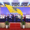 Hình ảnh Lễ xuất quân của câu lạc bộ Sông Lam Nghệ An trước thềm mùa giải mới 2022. (Ảnh: CTV/Vietnam+) 