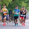 Giảy chạy VPBank Hanoi International Marathon 2023 diễn ra vào ngày 8/10/2023. (Ảnh: PV/Vietnam+)