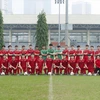 U17 Việt Nam dưới sự dẫn dắt của huấn luyện viên Hoàng Anh Tuấn.