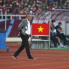 Huấn luyện viên đội tuyển Oman, Branko Ivankovic chỉ đạo đội nhà đối đầu Việt Nam. (Ảnh: PV/Vietnam+) 