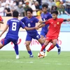U23 Campuchia thắng tưng từng U23 Lào trong ngày đầu thi đấu môn bóng đá nam SEA Games 31. (Ảnh: PV/Vietnam+) 