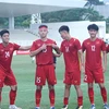 U19 Việt Nam thắng đậm 4-0 trước U19 Brunei với hai bàn thắng ở mỗi hiệp đấu. (Ảnh: VFF) 