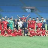 U19 Việt Nam đã cởi bỏ được áp lực tâm lý nặng nền sau thất bại ở bán kết trước U19 Malaysia. (Ảnh: VFF) 