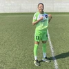 Tiền đạo Huỳnh Như trong màu áo đội bóng mới Lank tại Bồ Đào Nha. (Ảnh: FBNV) 