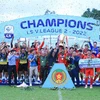 Câu lạc bộ Công An Nhân Dân vô địch Hạng Nhất Quốc gia 2022. (Ảnh: VPF) 