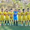 Áo thi đấu và tập luyện của câu lạc bộ Hoàng Anh Gia Lai tại V-League không được in chữ 'nước tăng lực.' (Ảnh: CLB HAGL) 