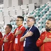 Huấn luyện viên Philippe Troussier và các trợ lý tại đội tuyển U23 Việt Nam. (Ảnh: VFF) 