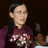 Bà Lê Thị Nga, Phó Chủ nhiệm Ủy ban Tư pháp của Quốc. (Ảnh: Thái Bình/TTXVN).