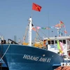Tàu đánh cá lưới vây vỏ thép Hoàng Anh 01. (Ảnh: Nguyễn Đăng Lâm/TTXVN). 