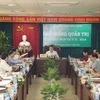 Thống đốc Lê Minh Hưng chỉ đạo tại Hội nghị. (Nguồn: Ngân hàng Chính sách)