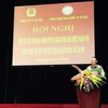 Ông Nguyễn Hùng Lĩnh, Cục trưởng Cục an ninh tiền tệ phát biểu tại hội nghị. (Ảnh: PV/Vietnam+)
