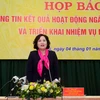 Phó Thống đốc Nguyễn Thị Hồng chỉ đạo tại buổi họp báo. (Nguồn: Ngân hàng Nhà nước)