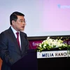 Thống đốc Ngân hàng Nhà nước Lê Minh Hưng phát biểu tại Diễn đàn. (Nguồn: Ngân hàng Nhà nước)